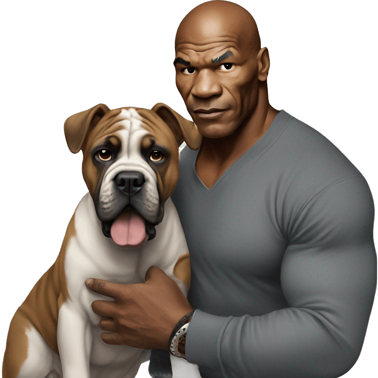 Mike Tyson with dog emoji