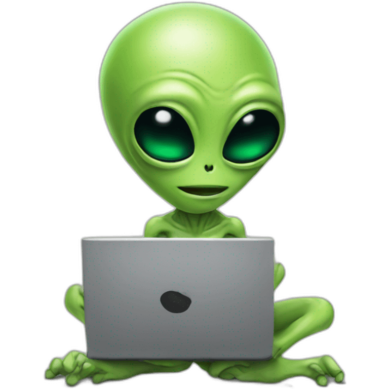 alien working a laptop emoji