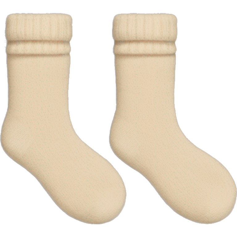 Two beige home socks emoji