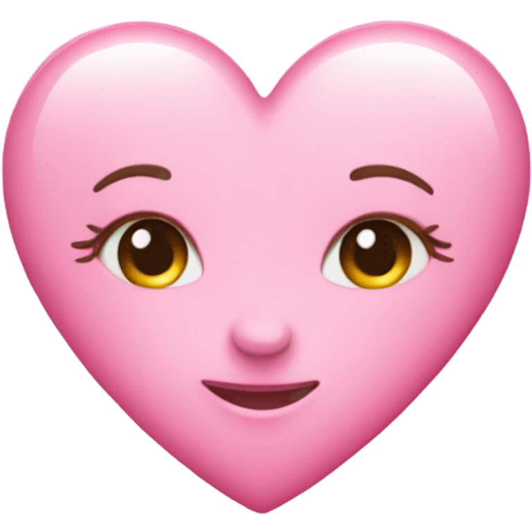 Baby pink love heart with sparkles  emoji