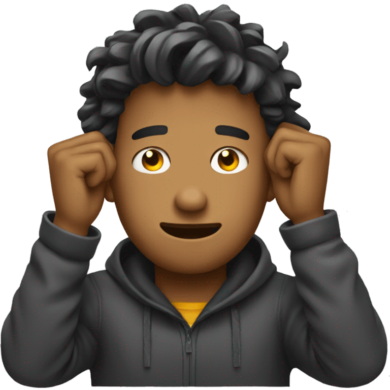 programmer pulling his hair emoji