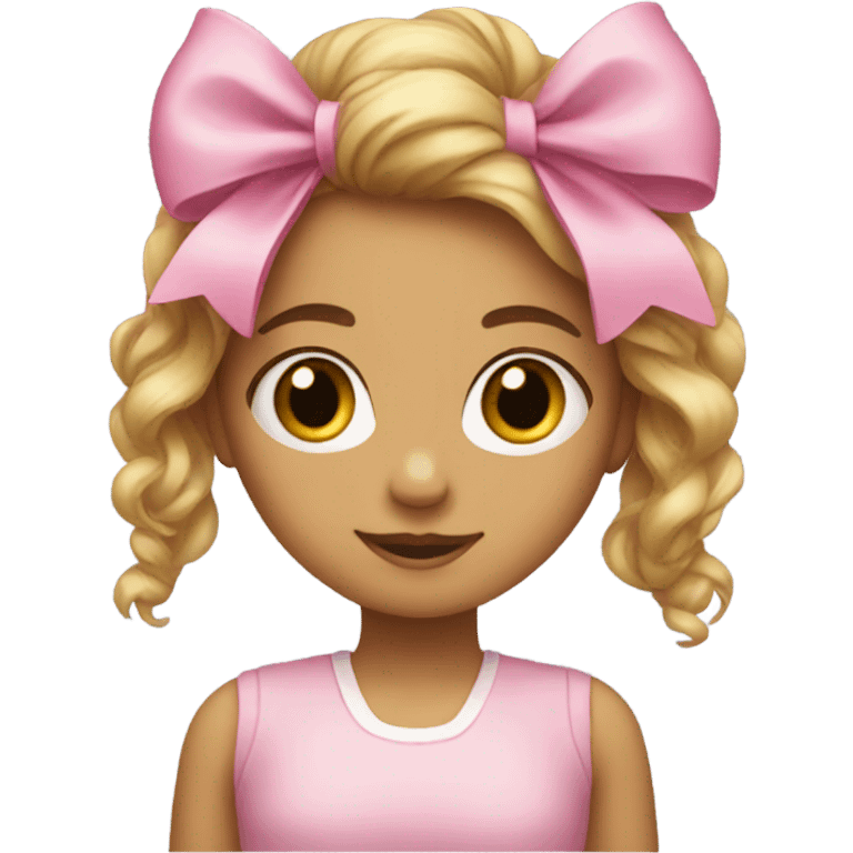 Girl with pink bow  emoji