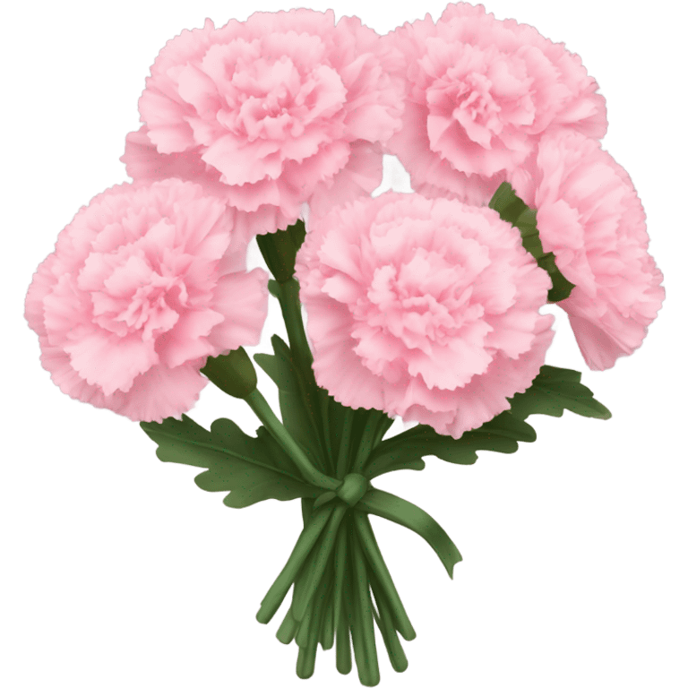 bouquet of light pink carnations emoji