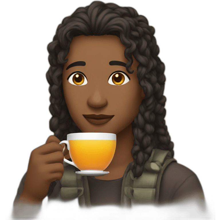 kit konor sipping tea emoji