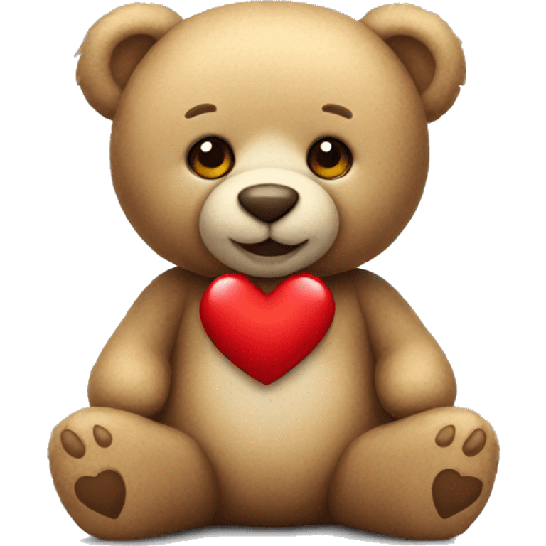 Teddy Bear with a red heart emoji