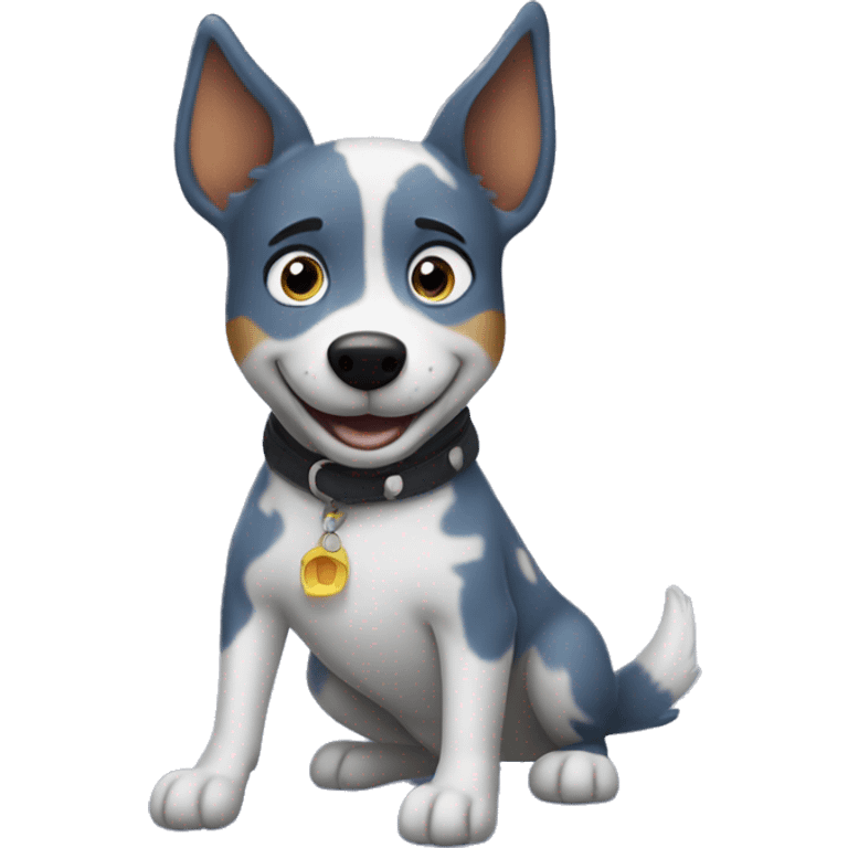 Bluey the Heeler dog from the Disney show dancing  emoji