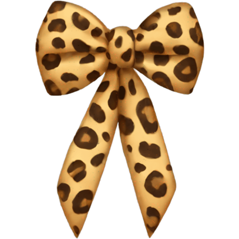 Cheetah print bow emoji