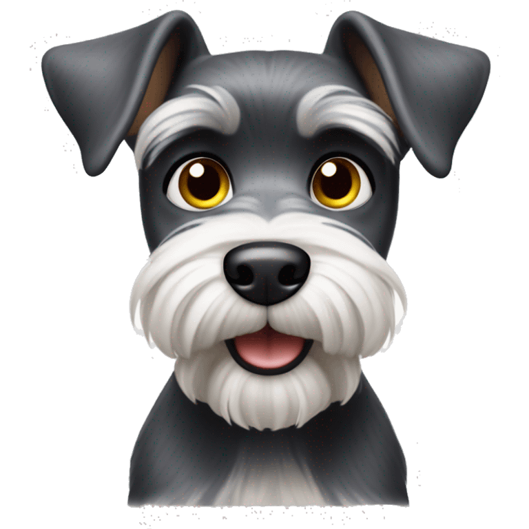 Miniature schnauzer surprised emoji