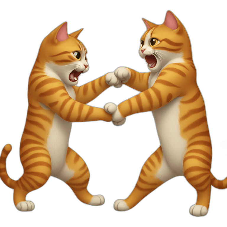 cats fighting emoji