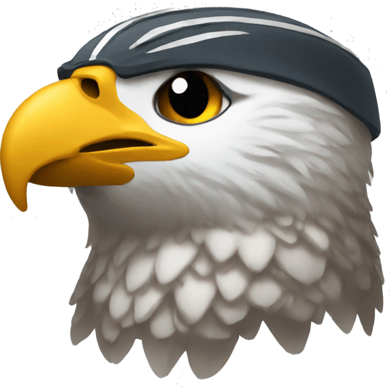 Falcon with tears wearing army helmet  emoji