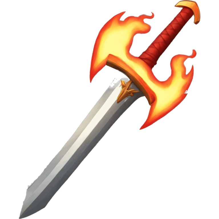 Red flaming sword emoji