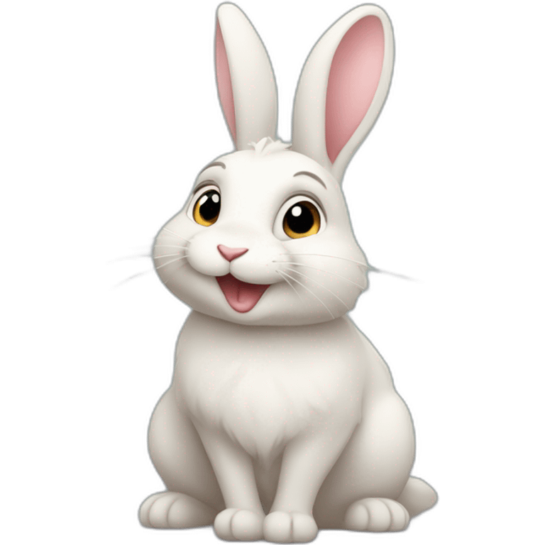 lapin qui tient cœur emoji