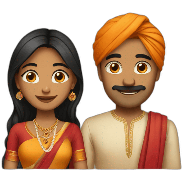 Indian couple in love  emoji