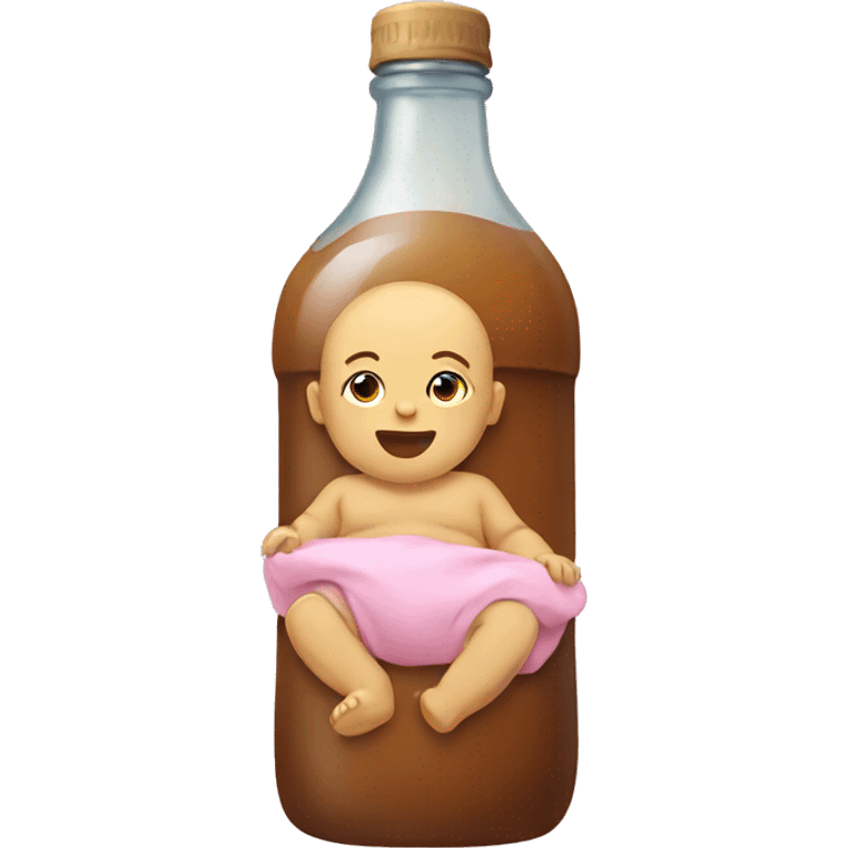 bottle holding a baby emoji