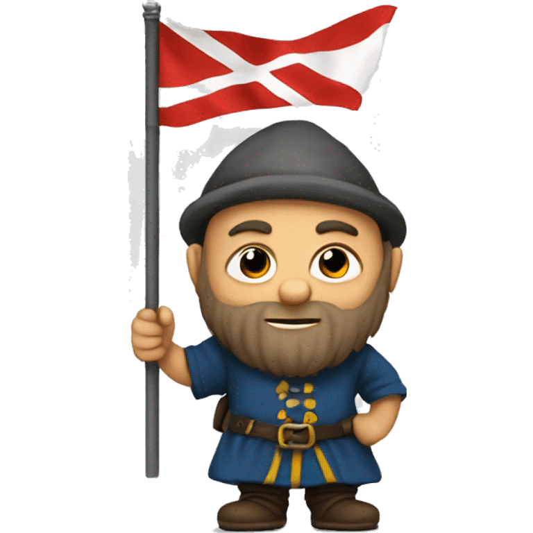 Flag with a dwarf on it emoji