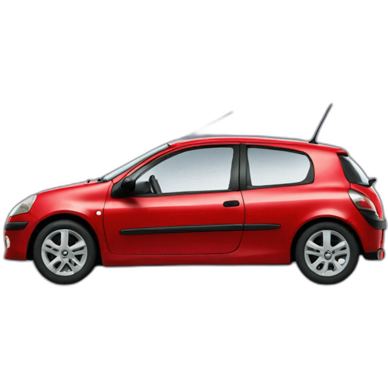 Renault clio red 2003 side view emoji