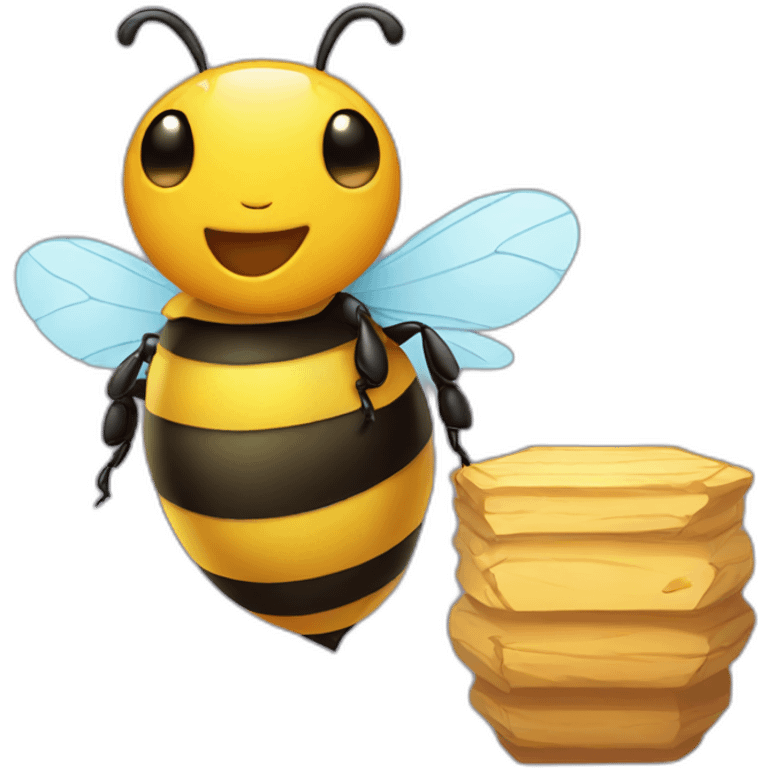 bee on hive emoji