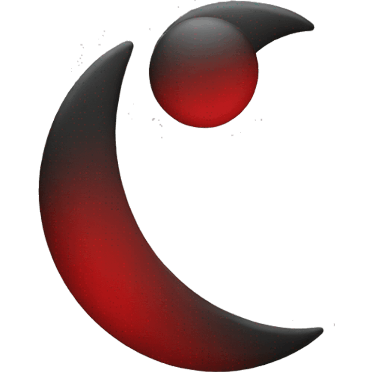  Black and Red Crescent emoji