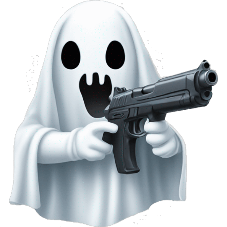 Ghost with plastic gun  emoji