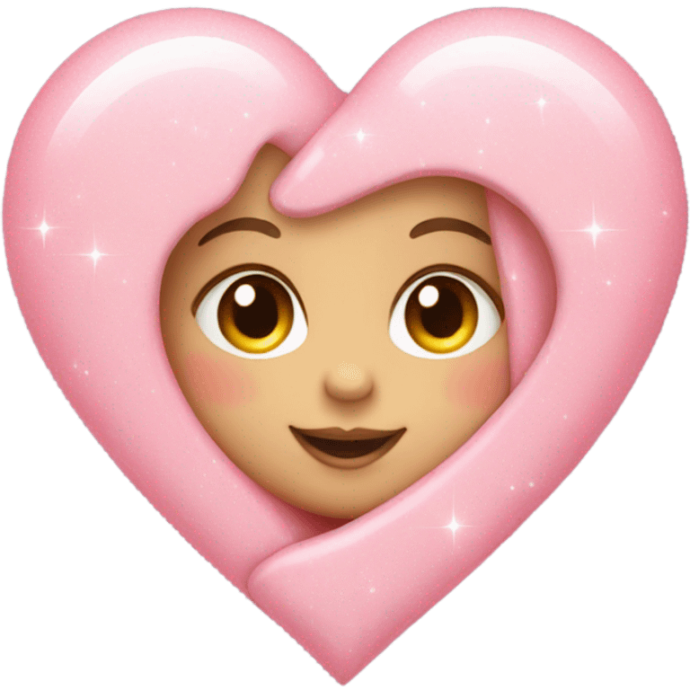 baby pink heart with sparkles  emoji