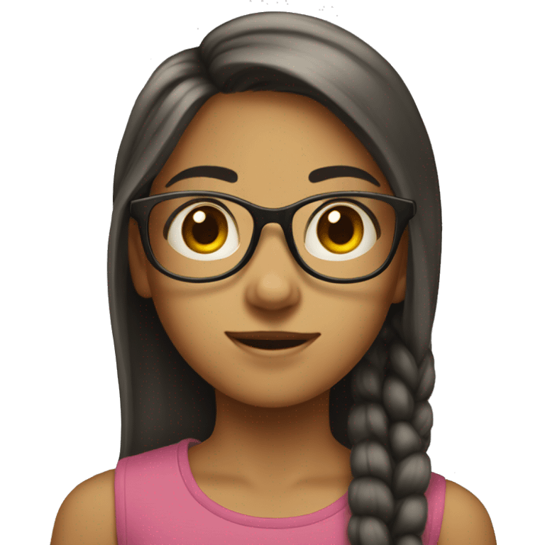 Tall 13 year old girl with glasses and long neck emoji