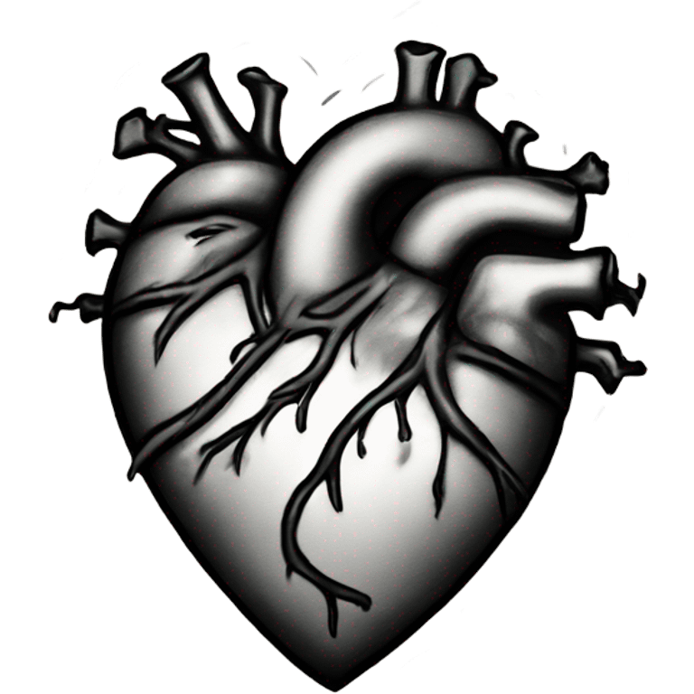 heart in tattoo style graphics emoji