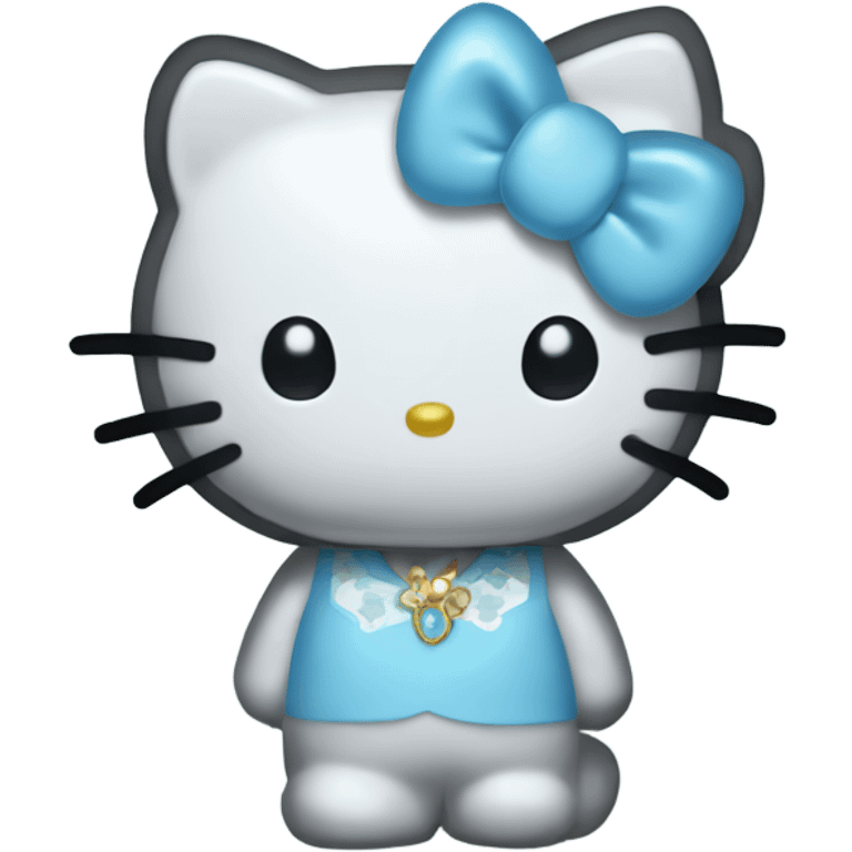 Light blue hello kitty emoji