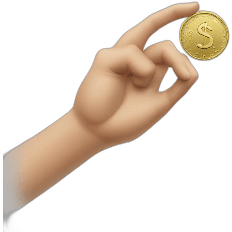 hand throwing a coin emoji