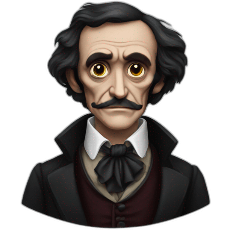 edgar allan poe as a monkey emoji