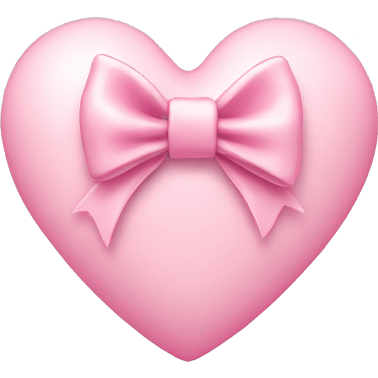 Light pink heart with bow on it emoji