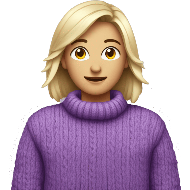 Cosy sweater purple emoji