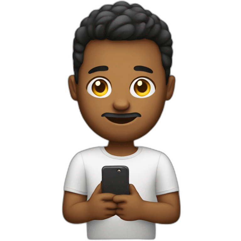 content creator with phone in hand  emoji