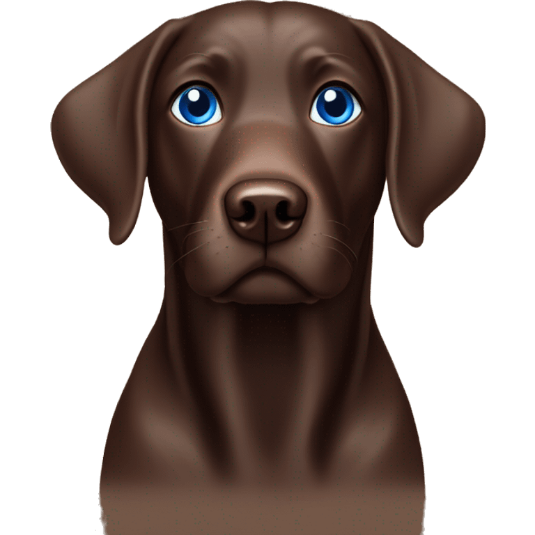 chocolate labrador with blue eyes emoji