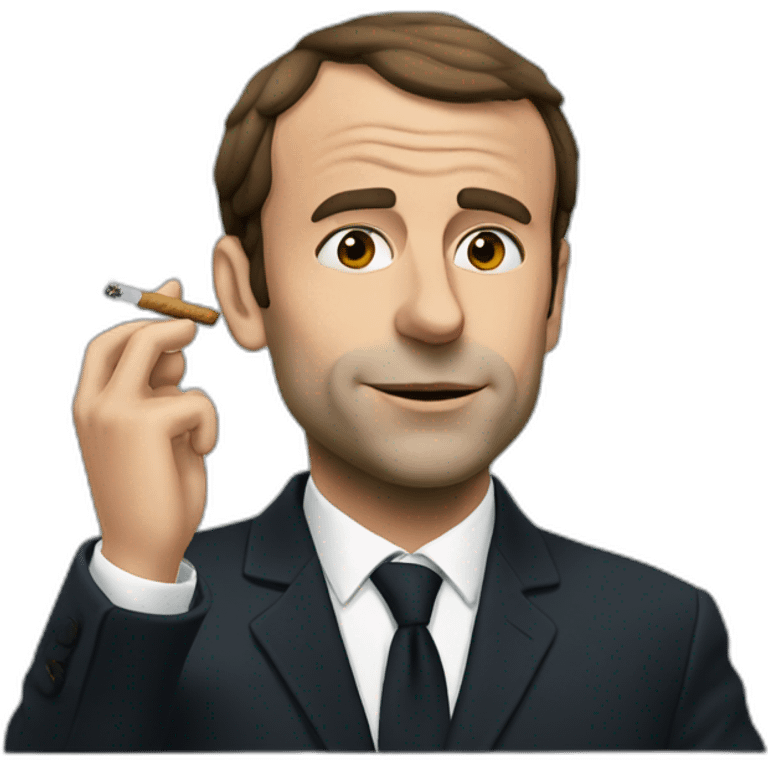 Macron-smoking-weed emoji