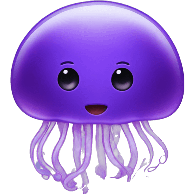 Jellyfish with purple emoji