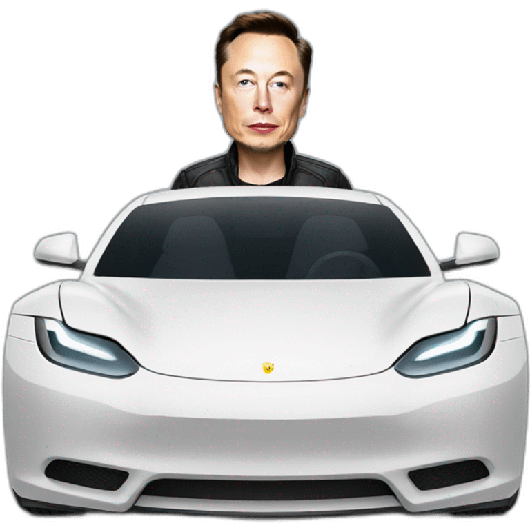 elon musk in sport car emoji