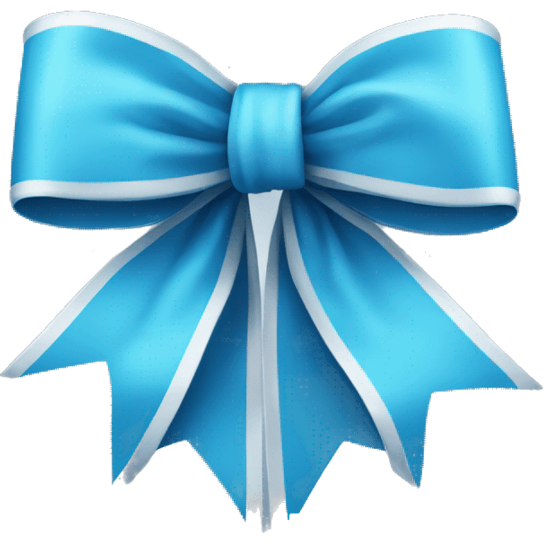 Blue bow with two long ribbons emoji