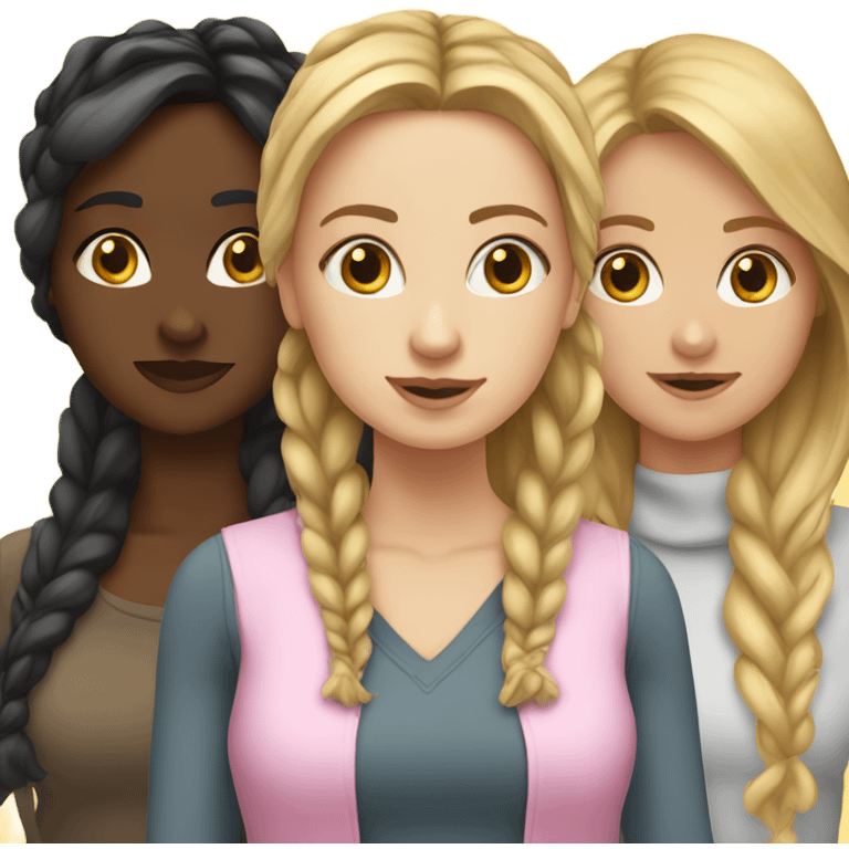 White Girls Trio emoji