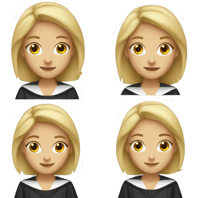 Blonde girl graduation  emoji