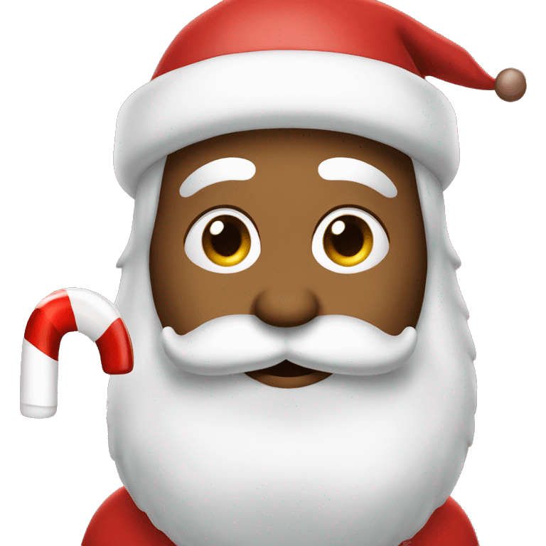 Santa with a candy cane emoji