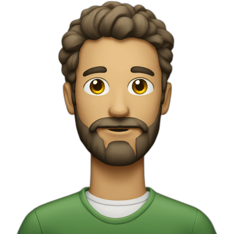 A stoned guy in Massachusetts with a beard emoji