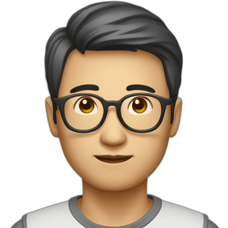 chinese round glasses developer emoji