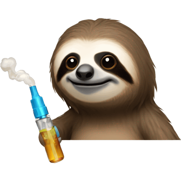 Sloth with a vape  emoji