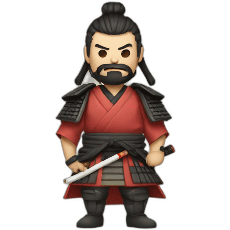 Japanese samurai with cigarette emoji