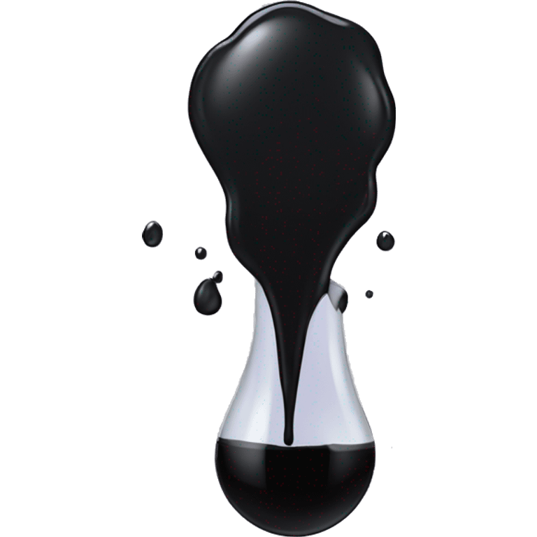 spot of black liquid emoji