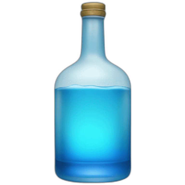 Blue alcohol in one shooter emoji