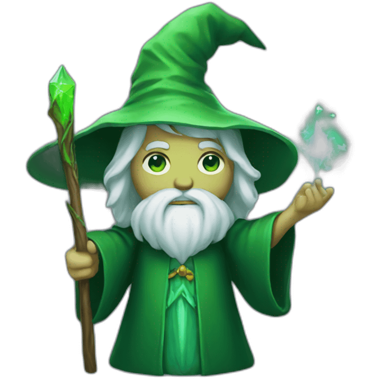 Green wizard emoji