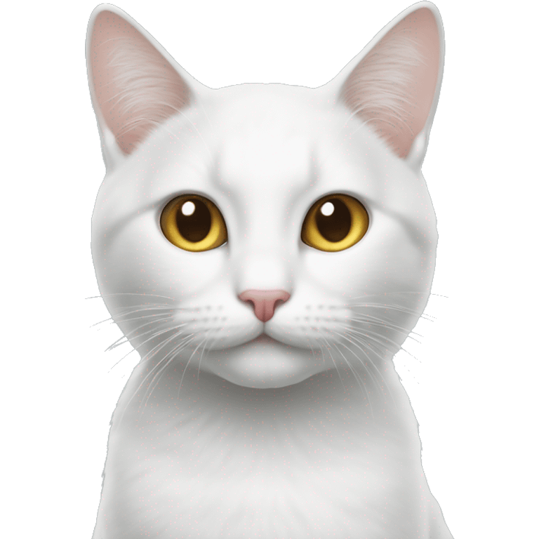 Een witte harige kat emoji