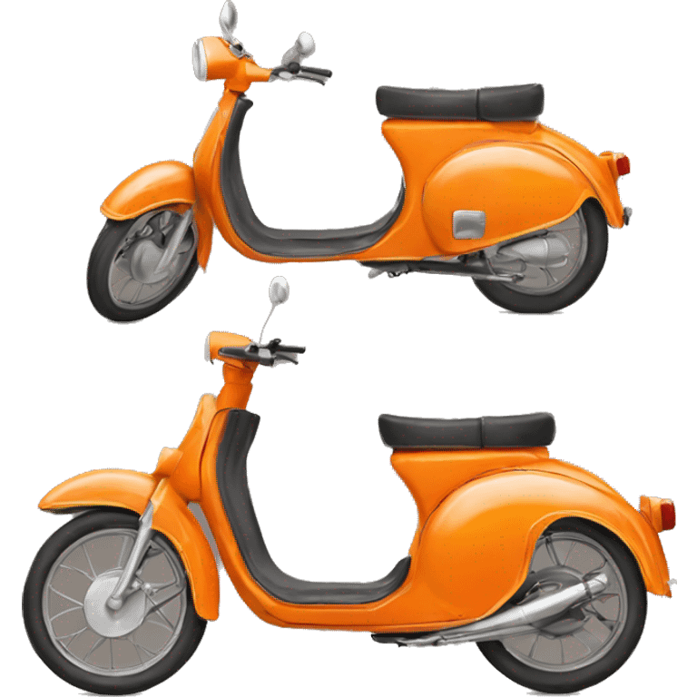 Orange vintage moped emoji