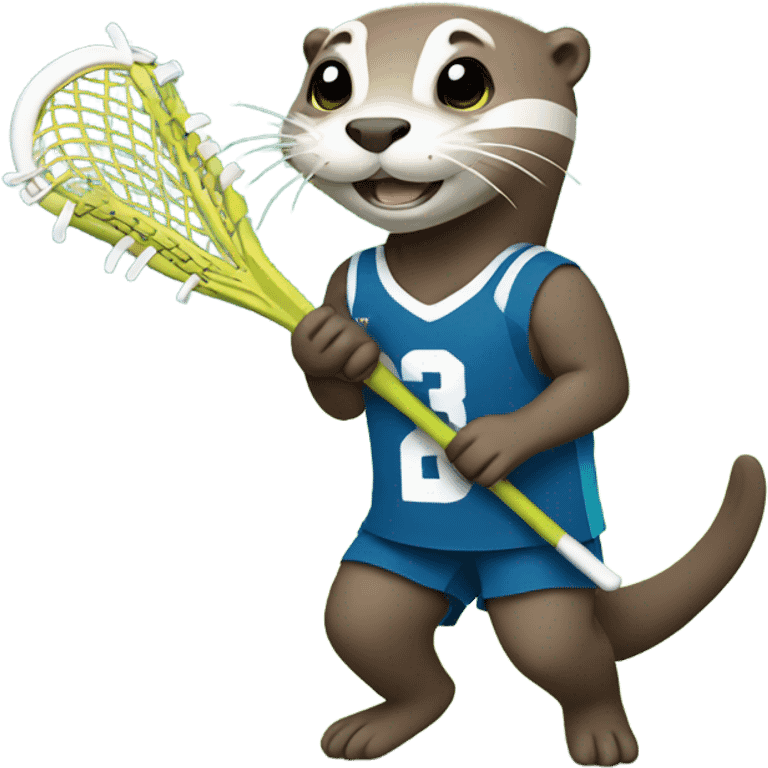 Otter playing girls lacrosse emoji